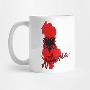 Albania map, Albania flag Mug